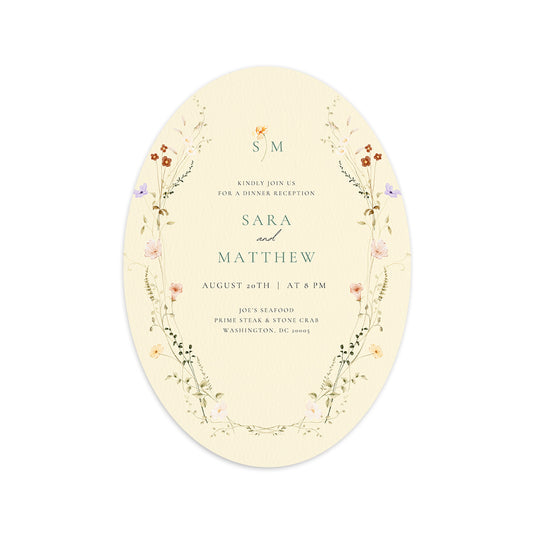 Personalized Wedding Cards | Fully Custom Print | Signature Shape S72