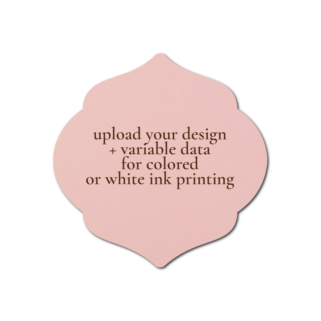 Individually Personalized Wedding Prints on Diecut Cardstock - Shape S7