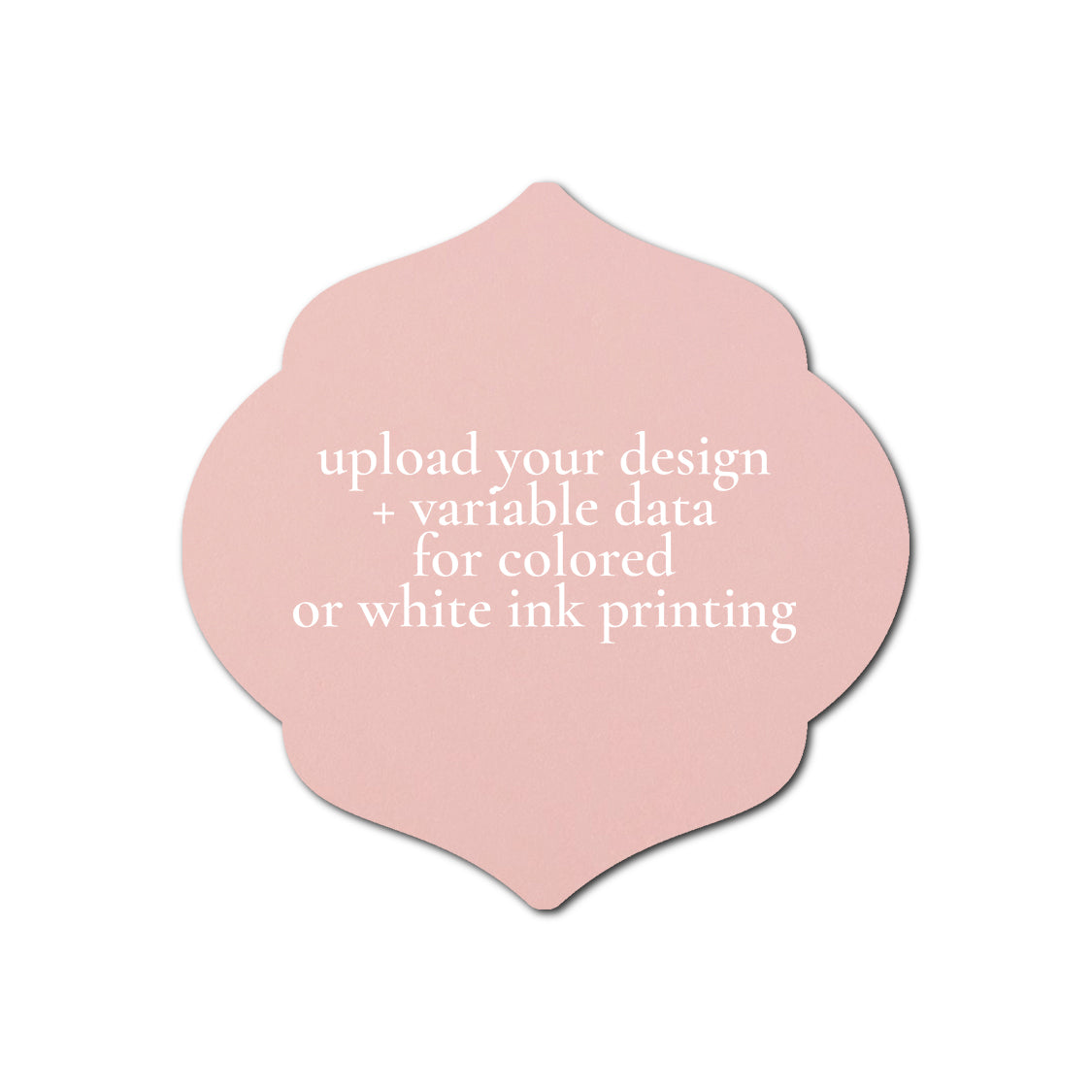 Individually Personalized Wedding Prints on Diecut Cardstock - Shape S7