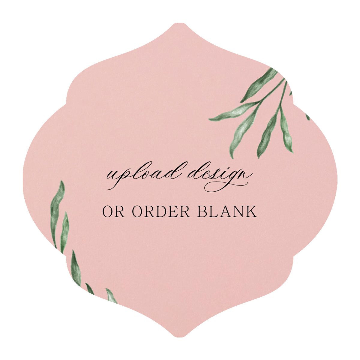 Custom Wedding Prints on Diecut Shaped Cardstock | Shape S7