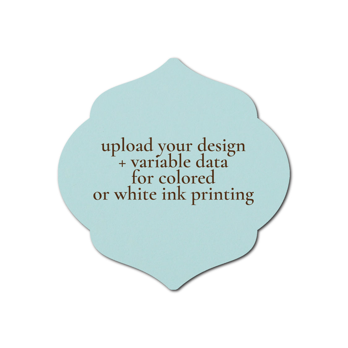 Individually Personalized Wedding Prints on Diecut Cardstock - Shape S7