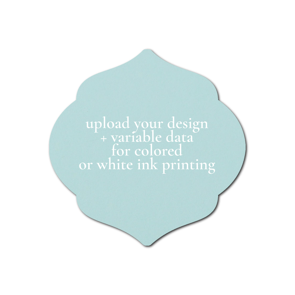Individually Personalized Wedding Prints on Diecut Cardstock - Shape S7