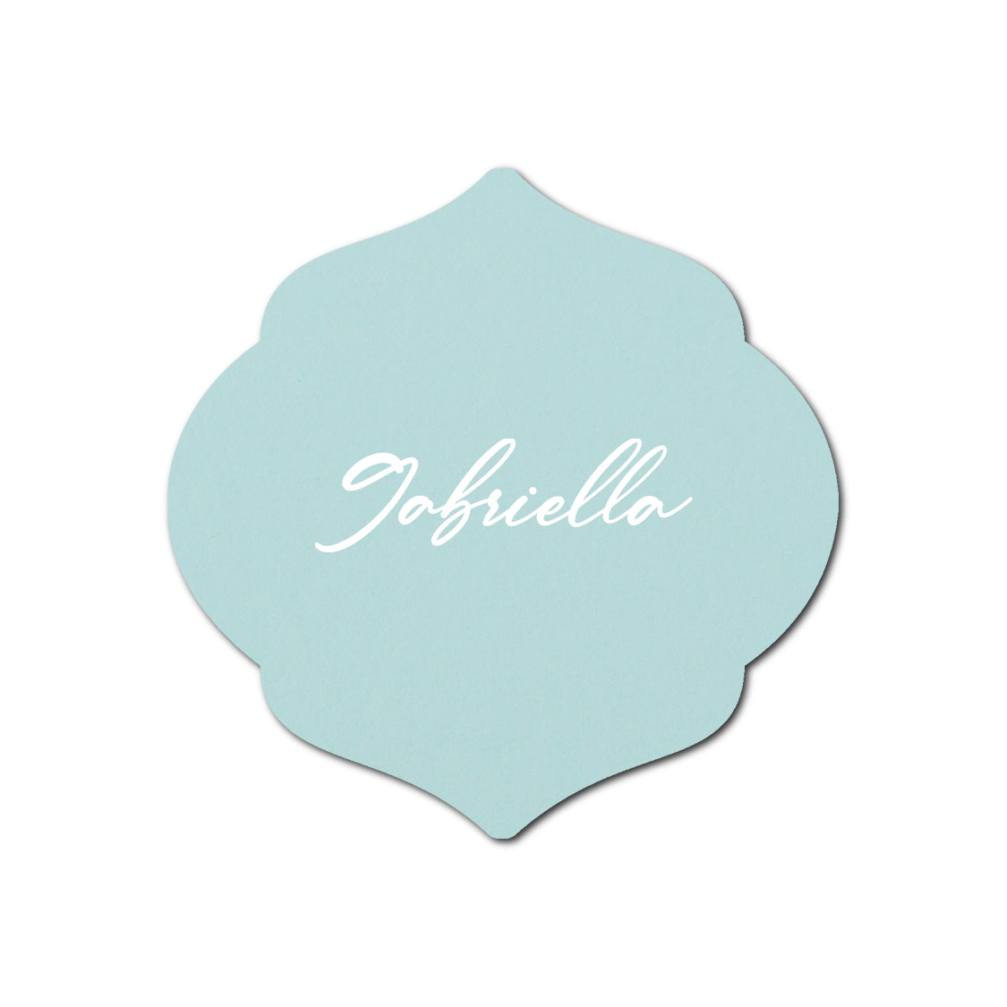 Individually Personalized Wedding Prints on Diecut Cardstock - Shape S7