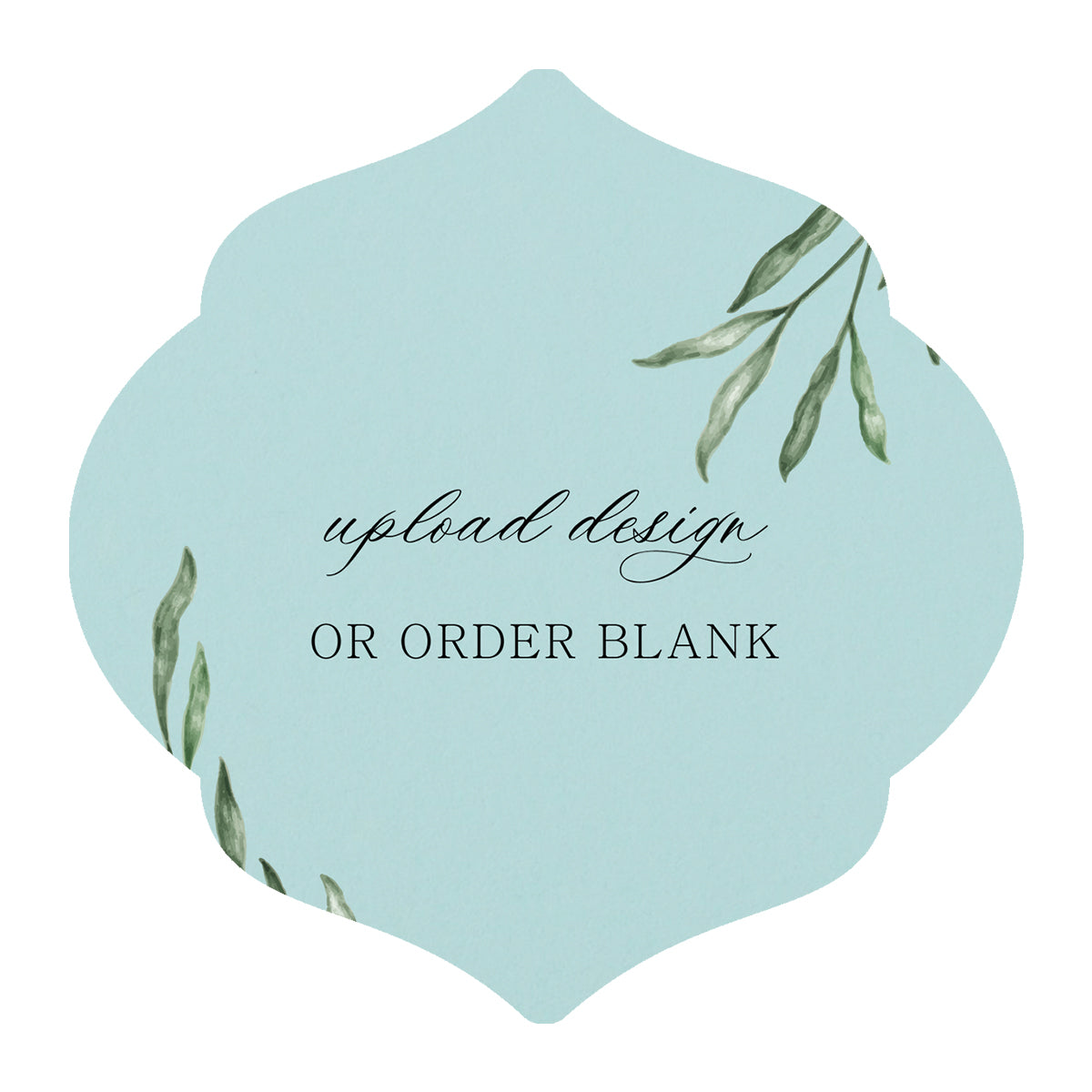 Custom Wedding Prints on Diecut Shaped Cardstock | Shape S7