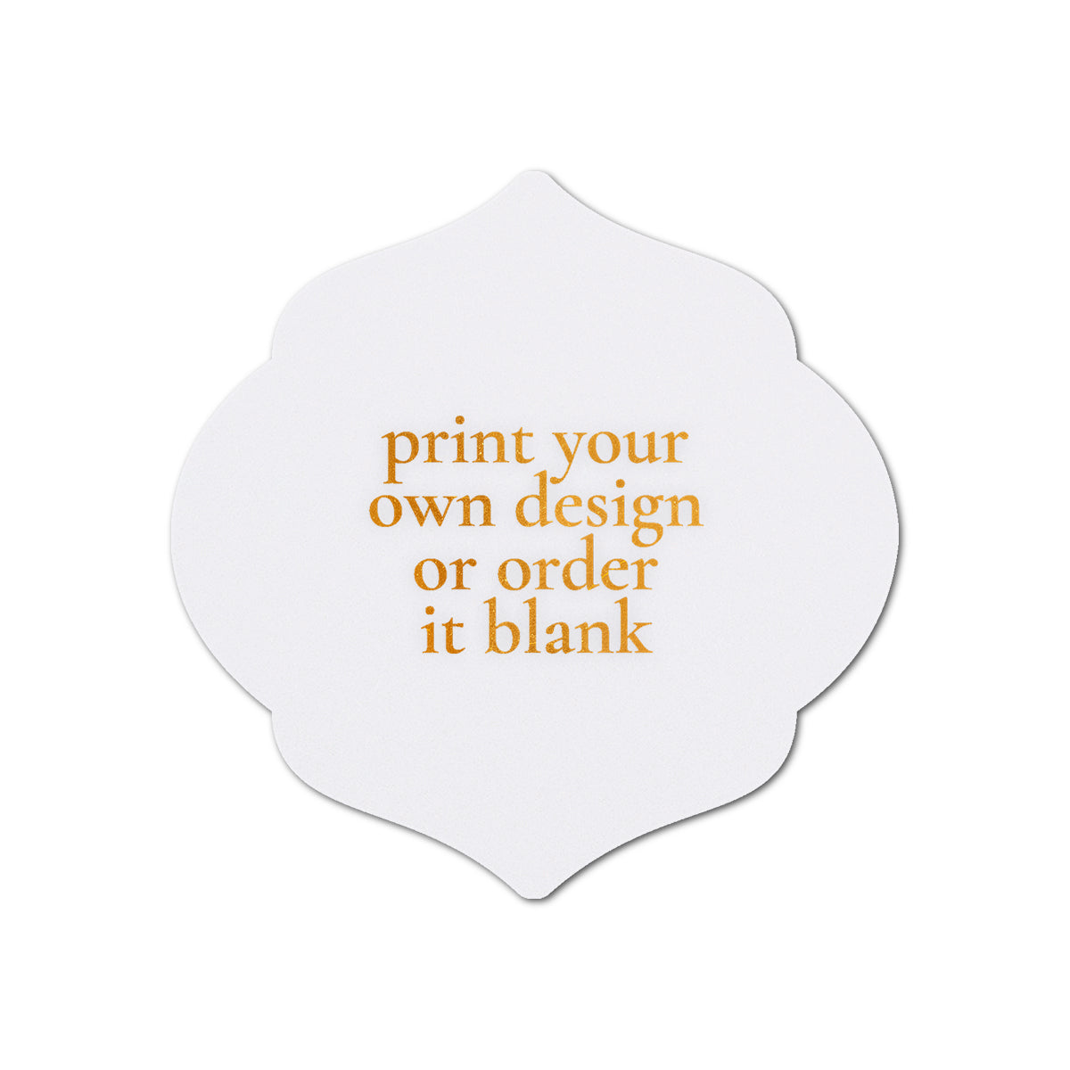 Custom Wedding Prints on Diecut Shaped Cardstock | Shape S7