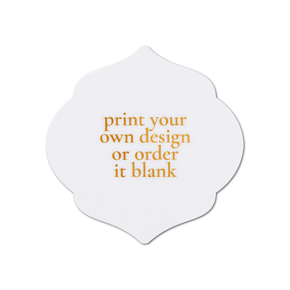Custom Wedding Prints on Diecut Shaped Cardstock | Shape S7