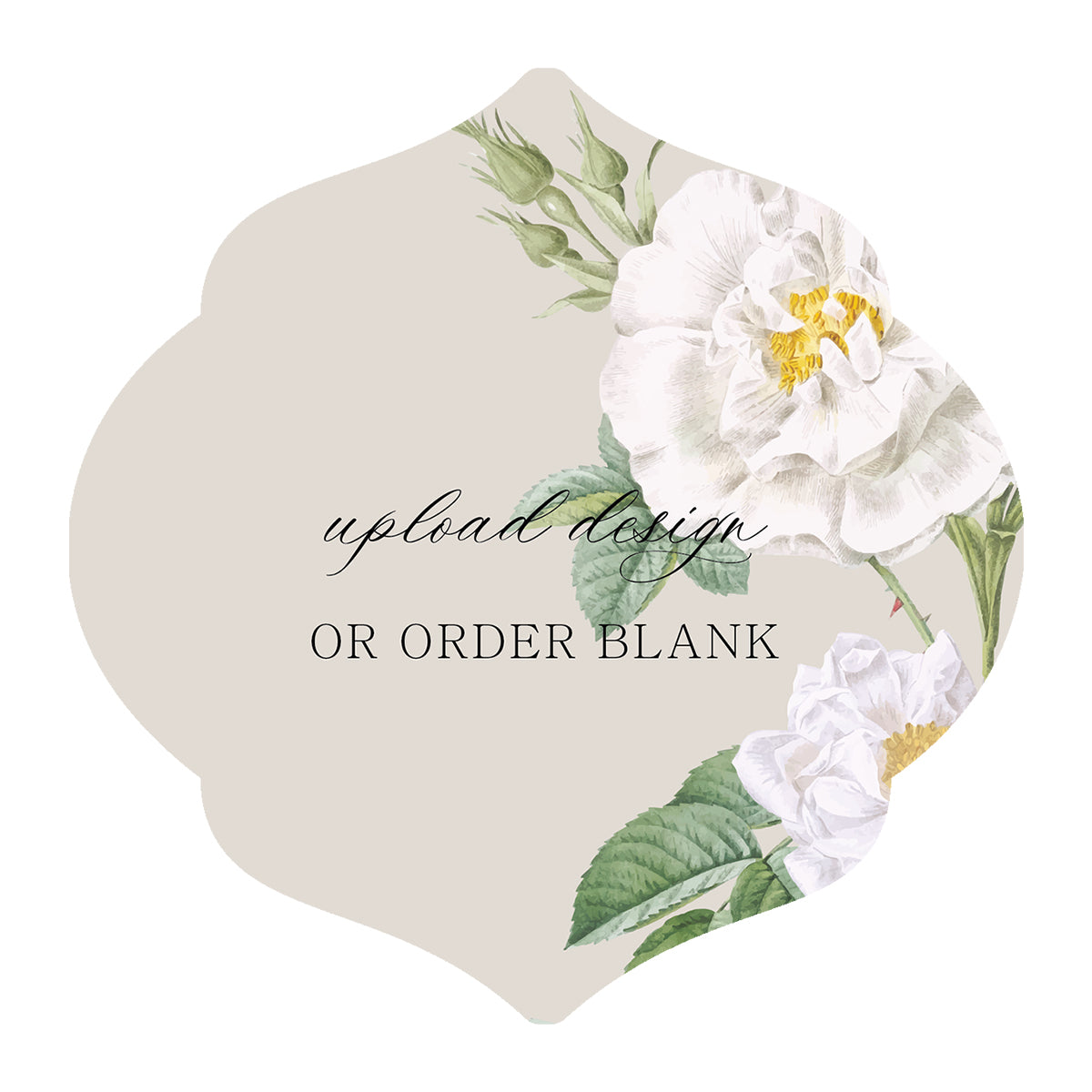 Custom Wedding Prints on Diecut Shaped Cardstock | Shape S7