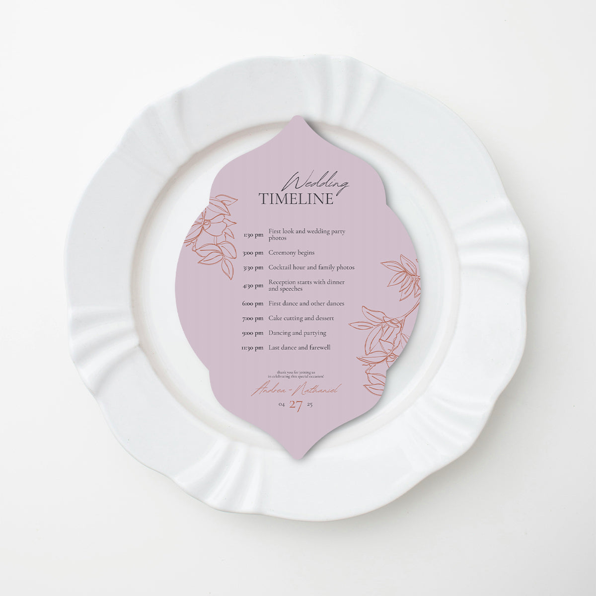Personalized Wedding Cards | Fully Custom Print | Signature Shape S7