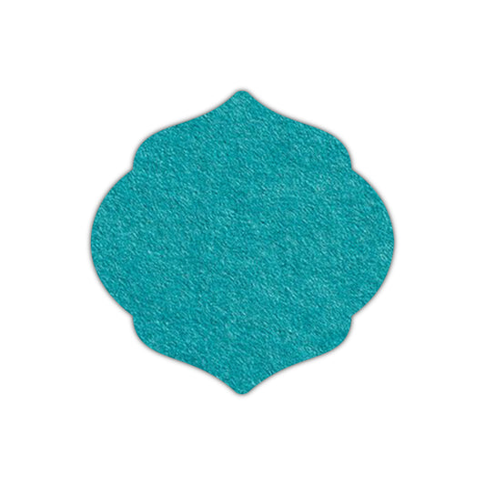 CMYK Print on Aqua Blue Cardstock | Shape S7 | 2" x 2"