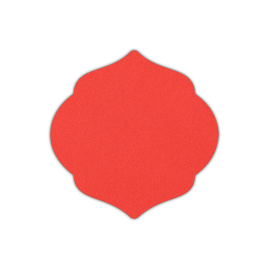 CMYK Print on Bright Red Cardstock | Shape S7 | 2" x 2"