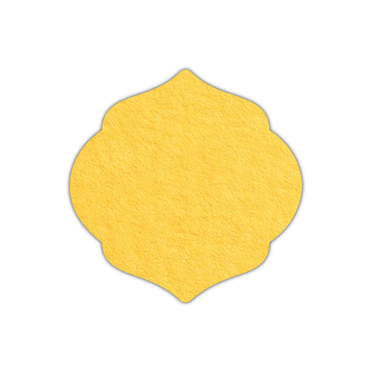 CMYK Print on Canary Yellow Cardstock | Shape S7 | 2" x 2"