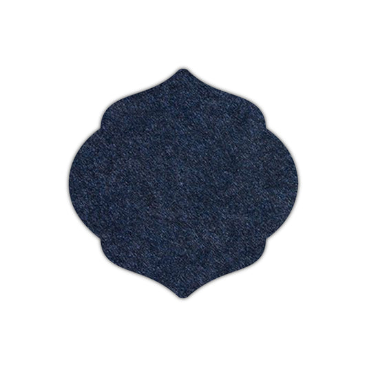 CMYK Print on Dark Navy Blue Cardstock | Shape S7 | 2" x 2"