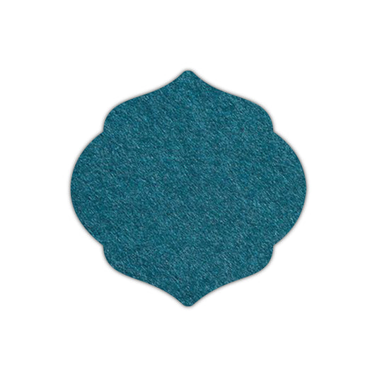 CMYK Print on Dark Teal Blue Cardstock | Shape S7 | 2" x 2"