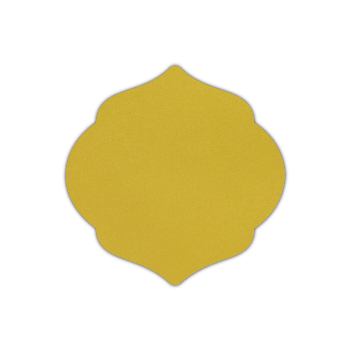 CMYK Print on Shimmer Fine Gold Cardstock | Shape S7 | 4" x 4"