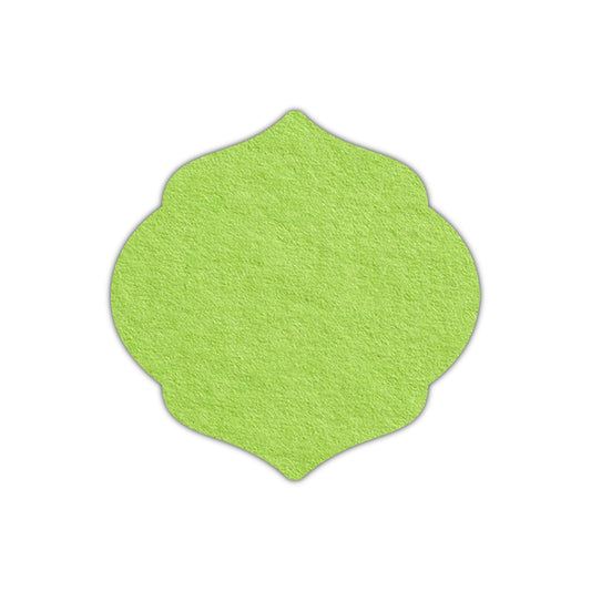 CMYK Print on Leaf Green Cardstock | Shape S7 | 2" x 2"
