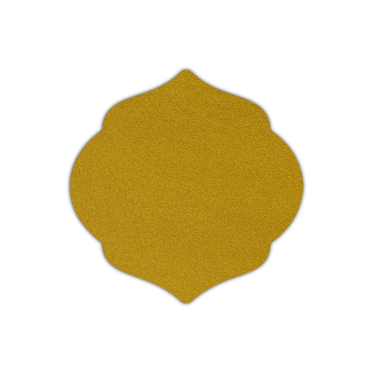 CMYK Print on Shimmer Super Gold Cardstock | Shape S7 | 2.5" x 2.5"