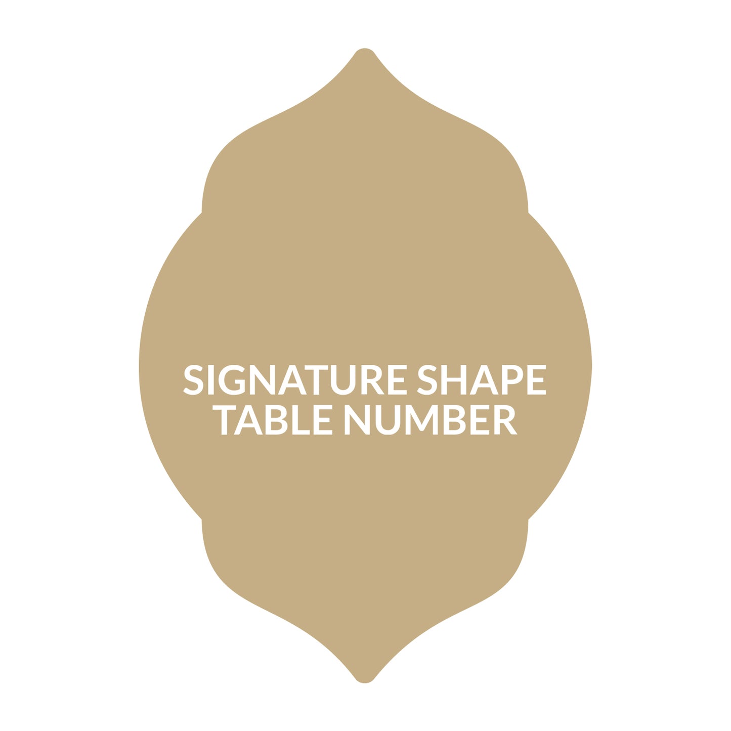 Full Color Print | Signature Shape | Custom Table Number - Shape S7