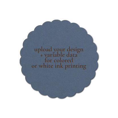 Individually Personalized Wedding Prints on Diecut Cardstock - Shape S80