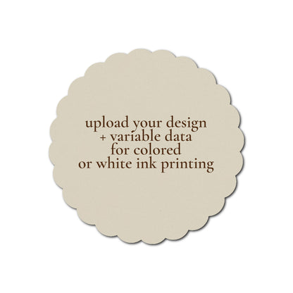 Individually Personalized Wedding Prints on Diecut Cardstock - Shape S80