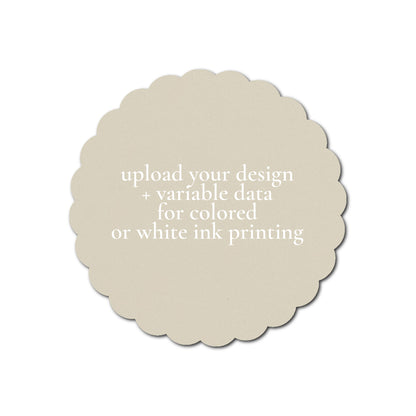 Individually Personalized Wedding Prints on Diecut Cardstock - Shape S80