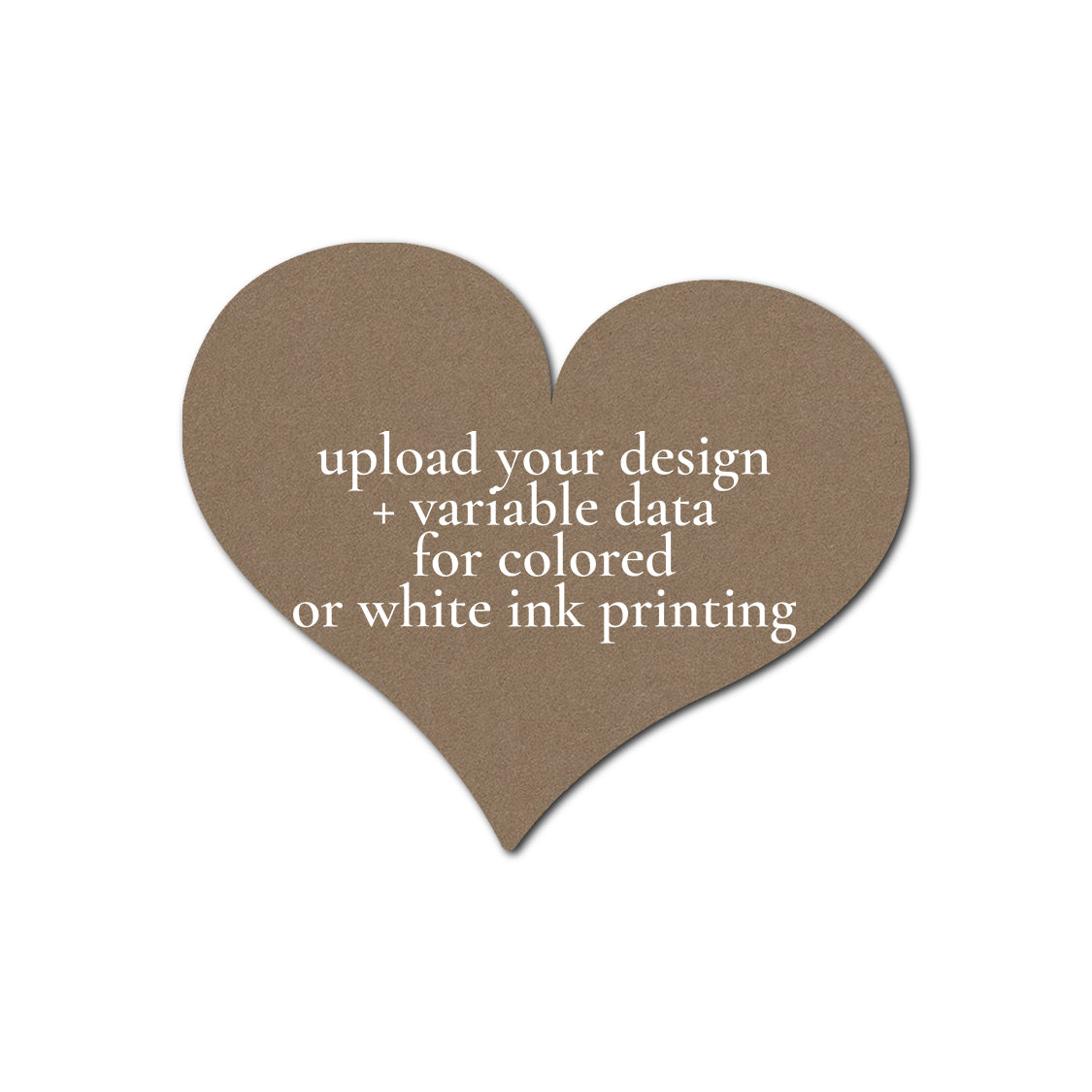 Individually Personalized Wedding Prints on Diecut Cardstock - Shape S89