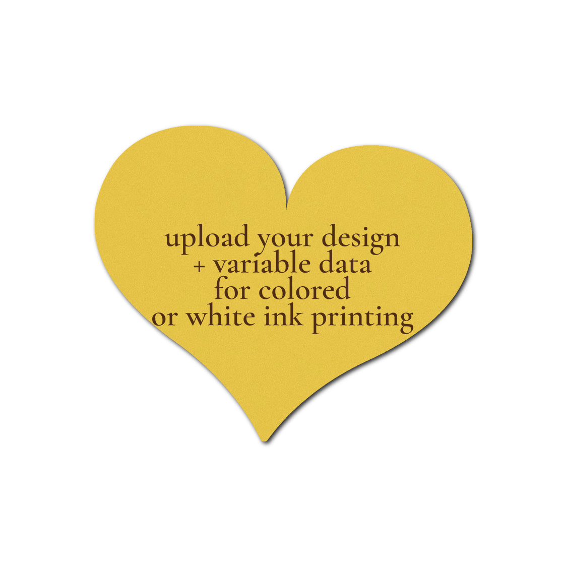 Individually Personalized Wedding Prints on Diecut Cardstock - Shape S89