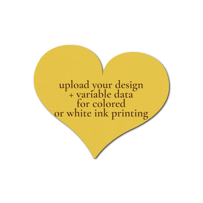Individually Personalized Wedding Prints on Diecut Cardstock - Shape S89