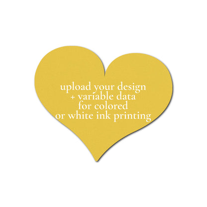 Individually Personalized Wedding Prints on Diecut Cardstock - Shape S89