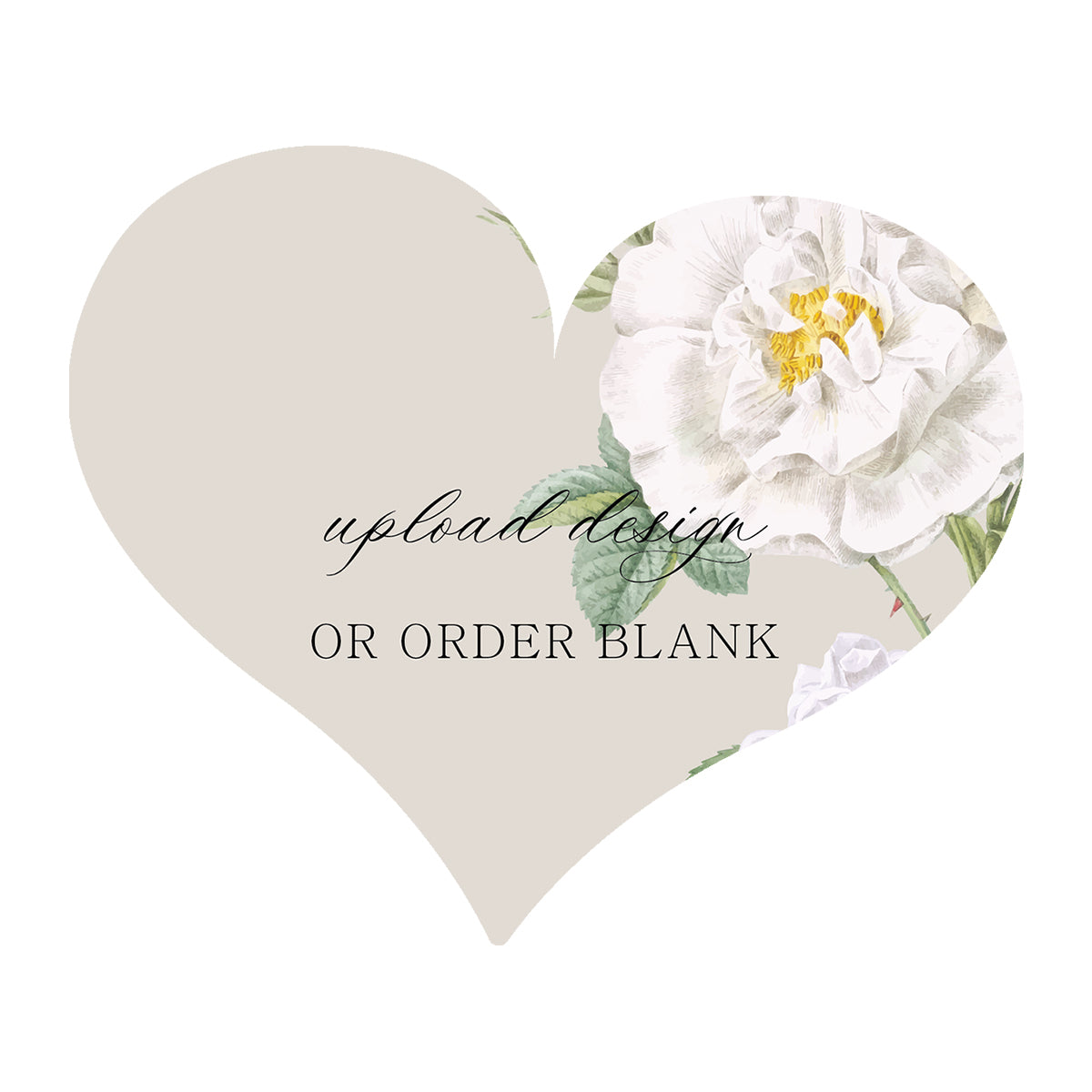 Custom Wedding Prints on Diecut Shaped Cardstock | Shape S89