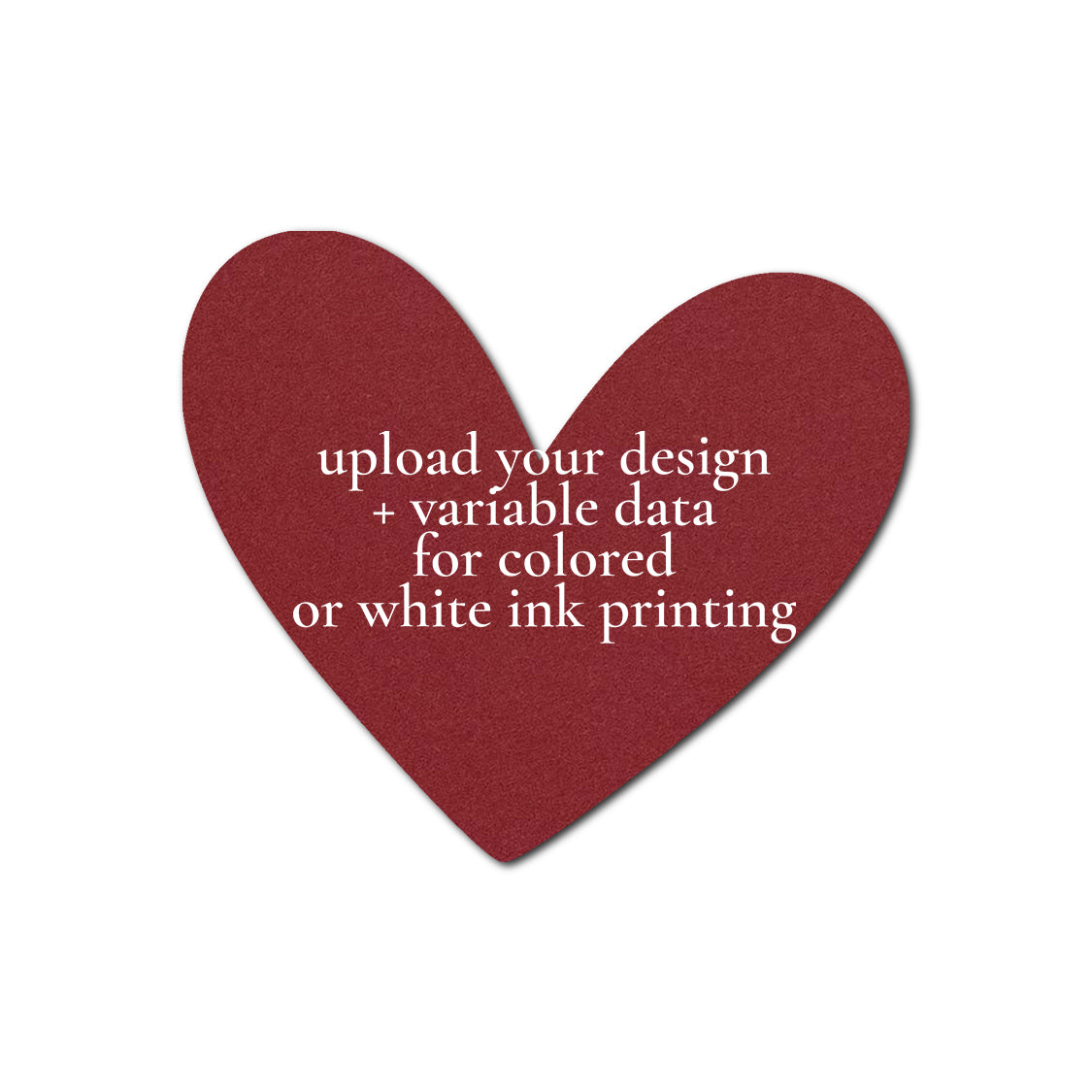 Individually Personalized Wedding Prints on Diecut Cardstock - Shape S90
