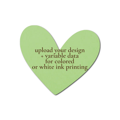 Individually Personalized Wedding Prints on Diecut Cardstock - Shape S90