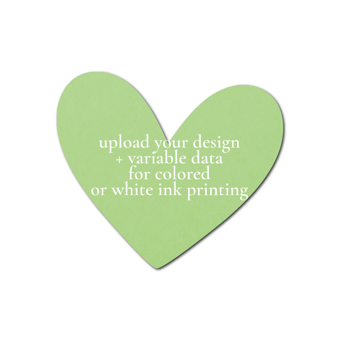 Individually Personalized Wedding Prints on Diecut Cardstock - Shape S90