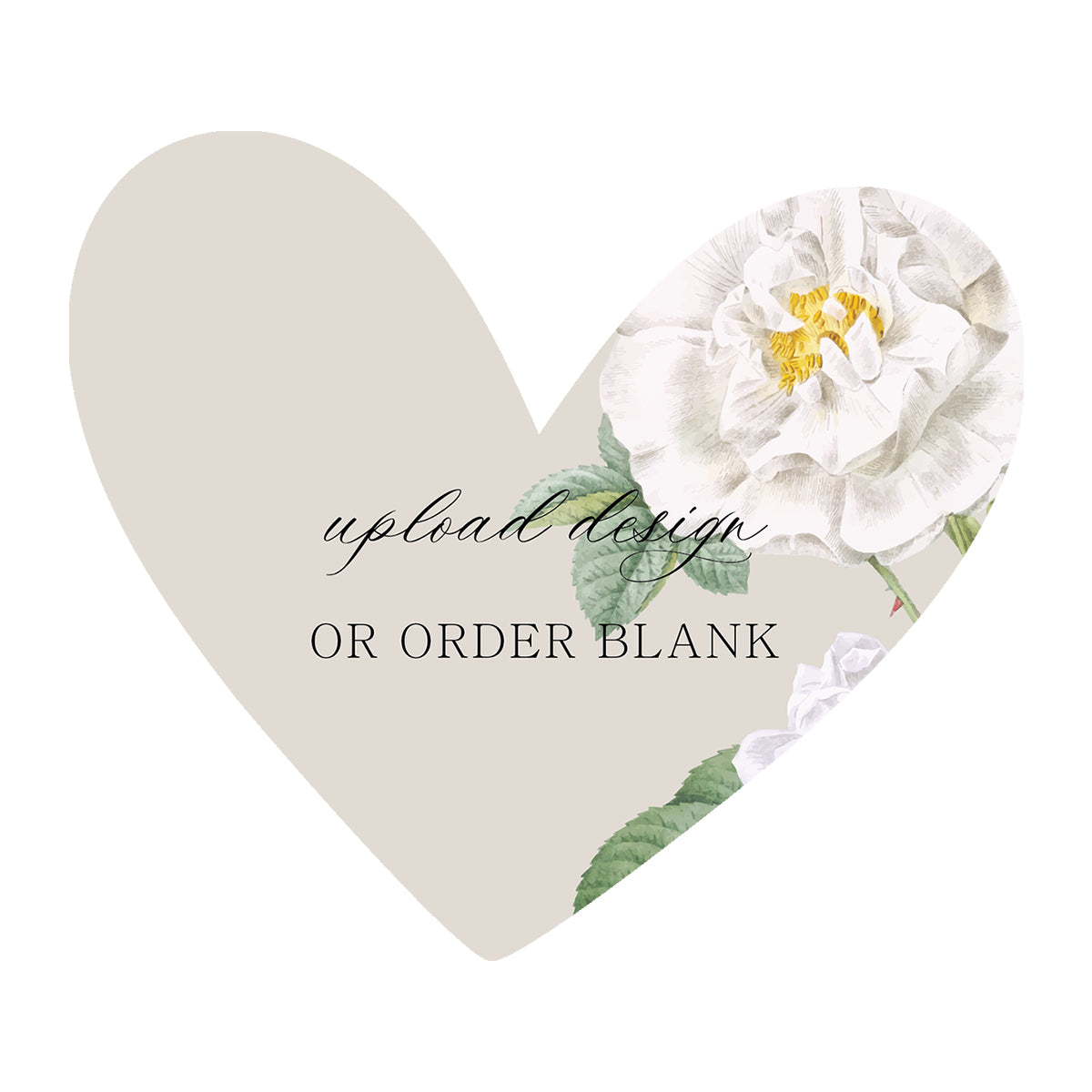 Custom Wedding Prints on Diecut Shaped Cardstock | Shape S90