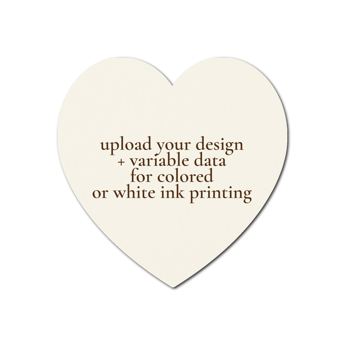 Individually Personalized Wedding Prints on Diecut Cardstock - Shape S91