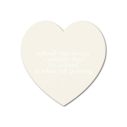 Individually Personalized Wedding Prints on Diecut Cardstock - Shape S91