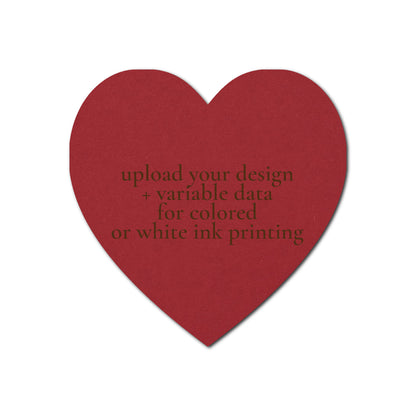 Individually Personalized Wedding Prints on Diecut Cardstock - Shape S92