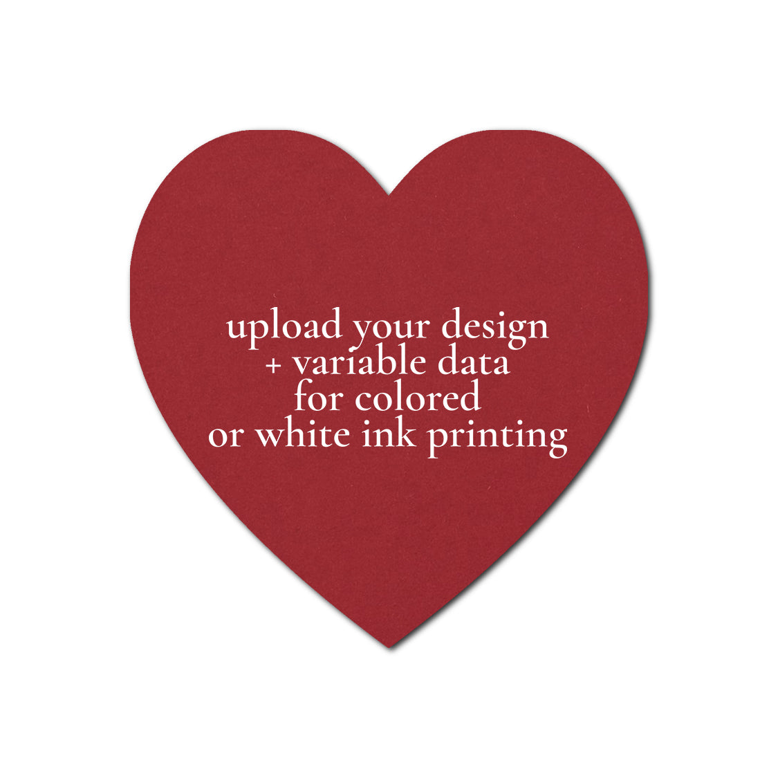 Individually Personalized Wedding Prints on Diecut Cardstock - Shape S92