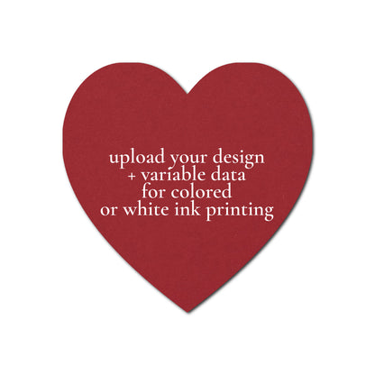 Individually Personalized Wedding Prints on Diecut Cardstock - Shape S92