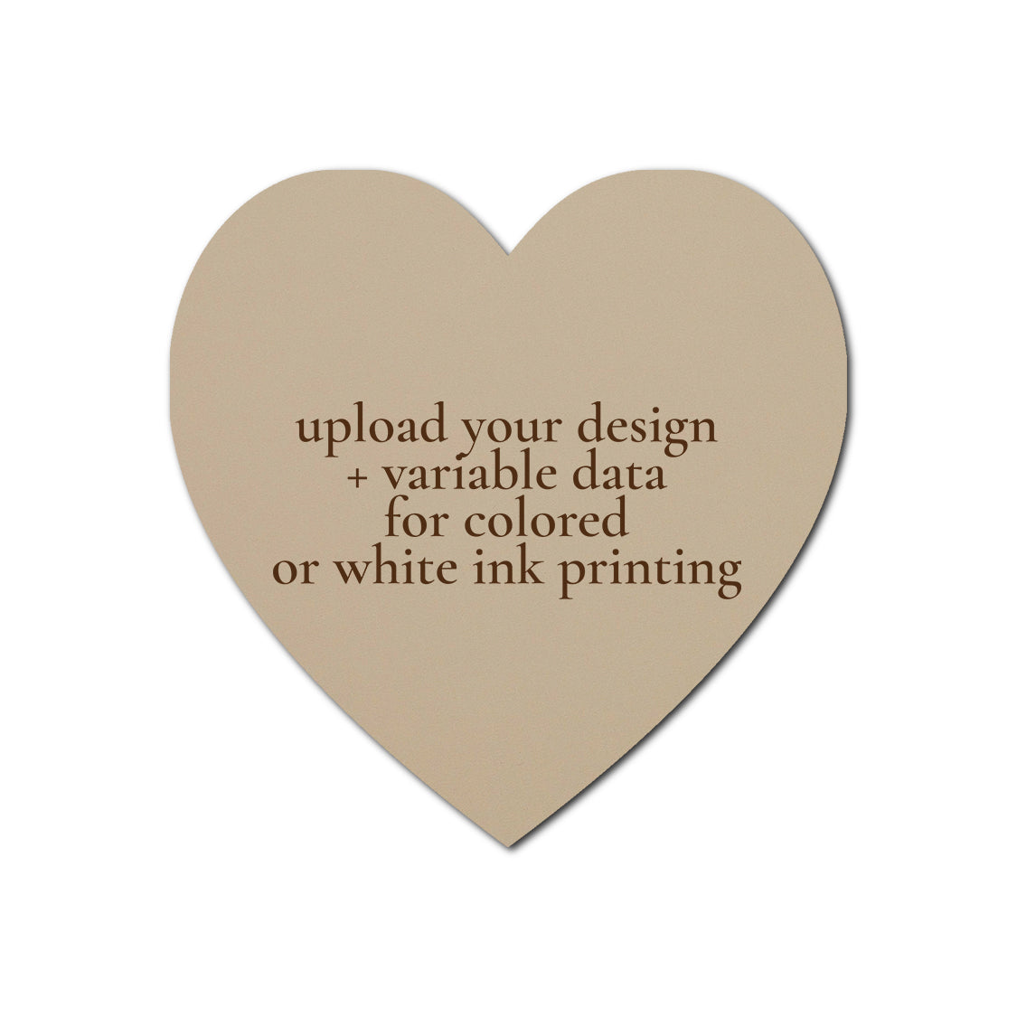 Individually Personalized Wedding Prints on Diecut Cardstock - Shape S92