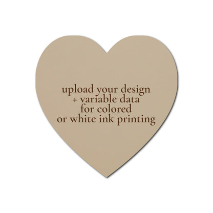 Individually Personalized Wedding Prints on Diecut Cardstock - Shape S92