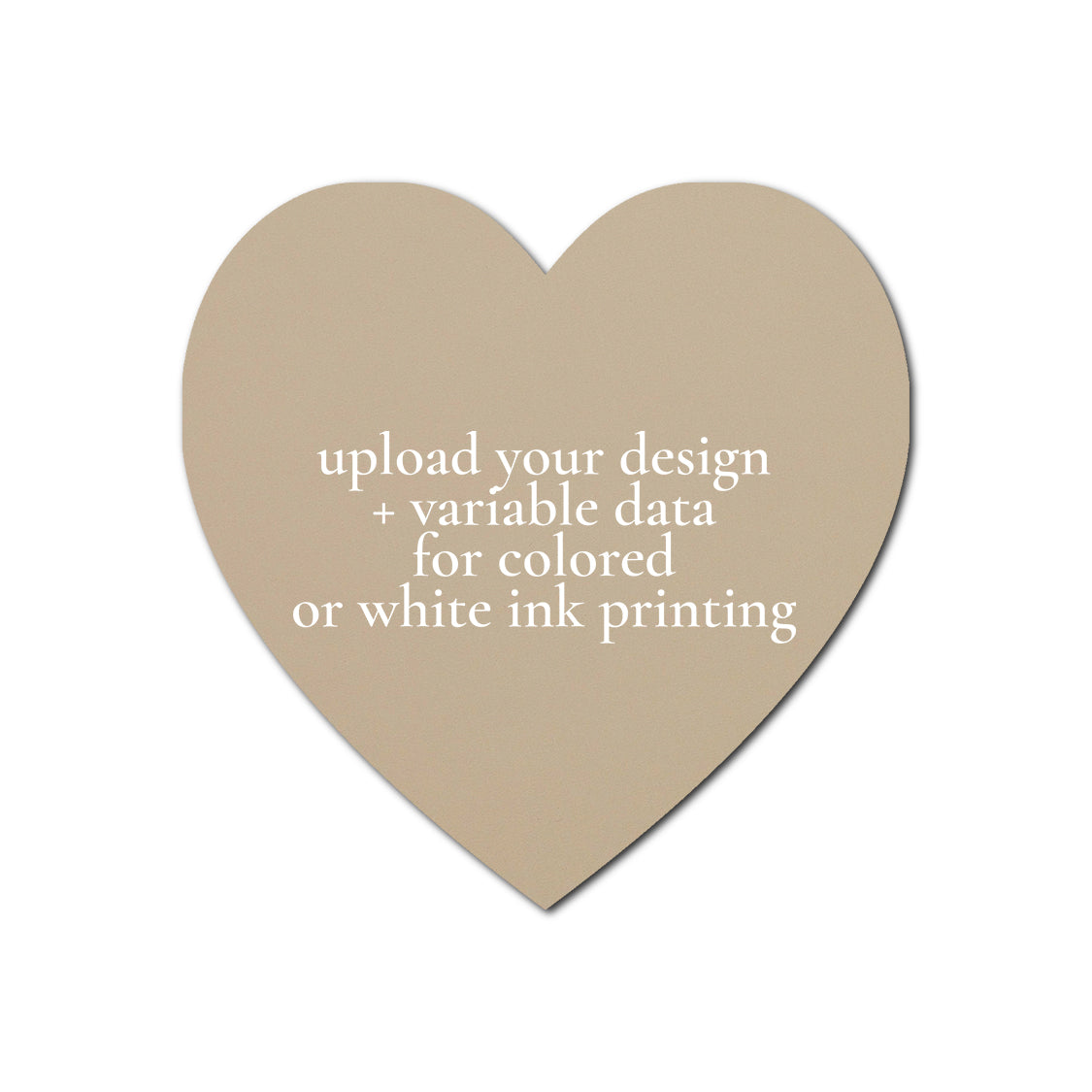 Individually Personalized Wedding Prints on Diecut Cardstock - Shape S92