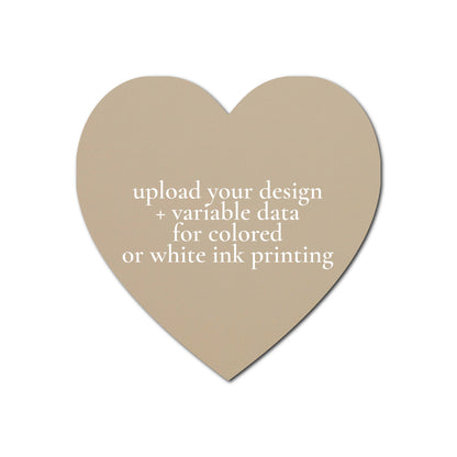 Individually Personalized Wedding Prints on Diecut Cardstock - Shape S92