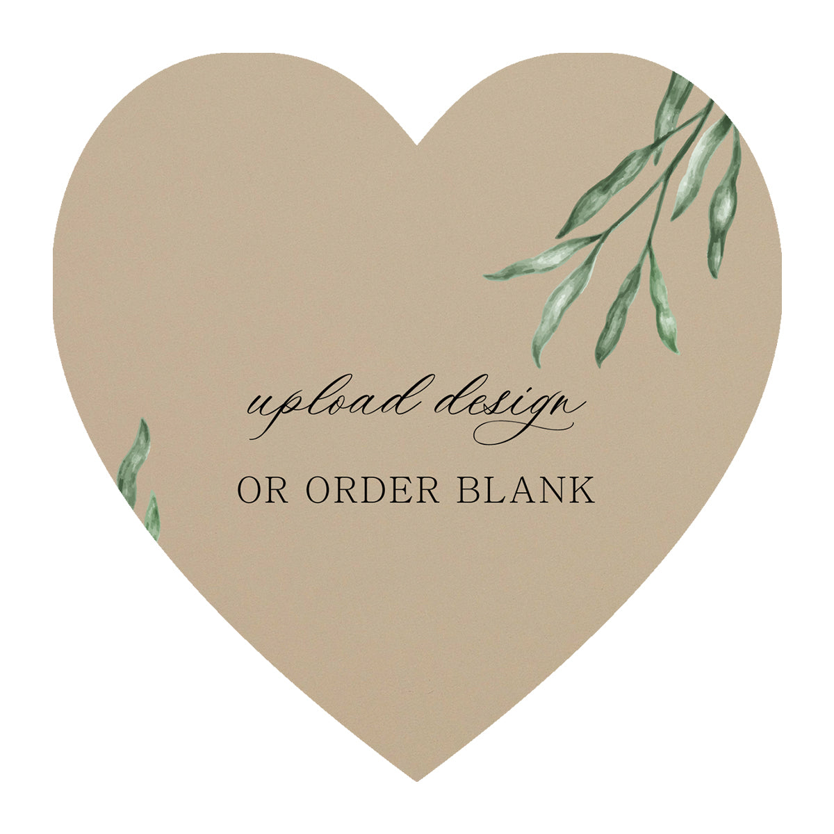 Custom Wedding Prints on Diecut Shaped Cardstock | Shape S92