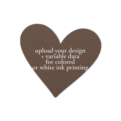 Individually Personalized Wedding Prints on Diecut Cardstock - Shape S93