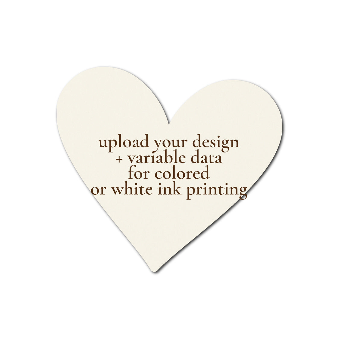 Individually Personalized Wedding Prints on Diecut Cardstock - Shape S93