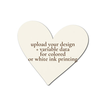 Individually Personalized Wedding Prints on Diecut Cardstock - Shape S93