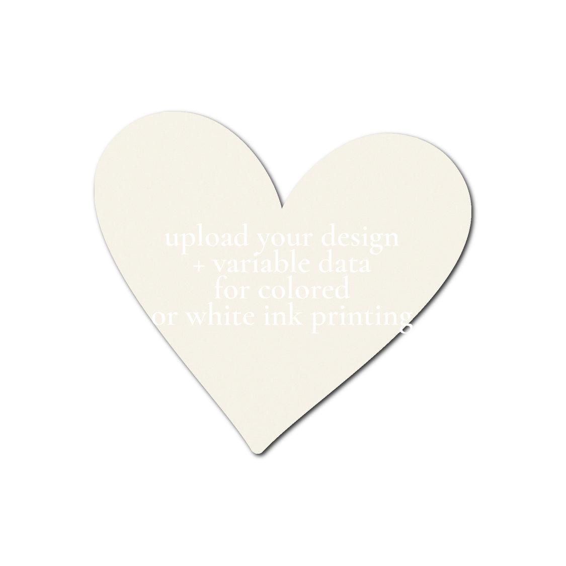 Individually Personalized Wedding Prints on Diecut Cardstock - Shape S93
