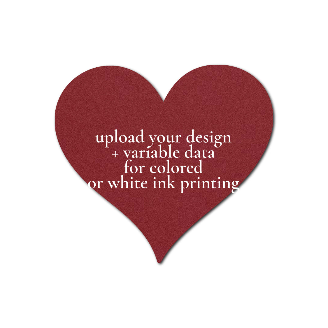 Individually Personalized Wedding Prints on Diecut Cardstock - Shape S94