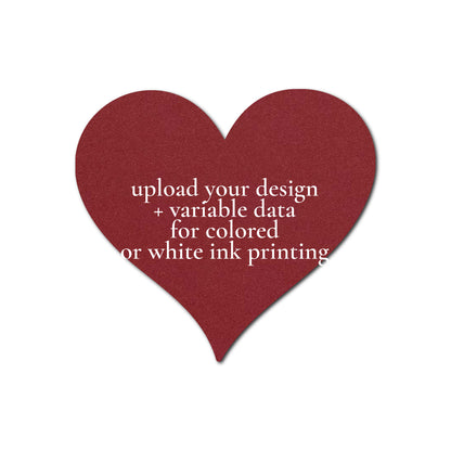 Individually Personalized Wedding Prints on Diecut Cardstock - Shape S94
