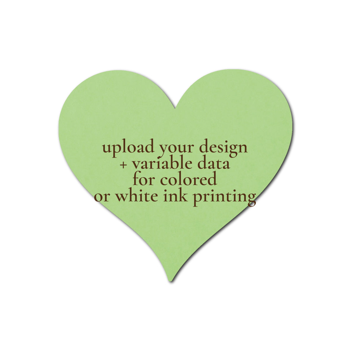 Individually Personalized Wedding Prints on Diecut Cardstock - Shape S94